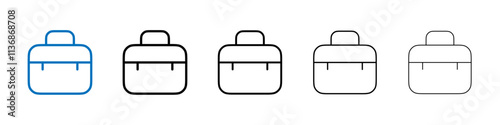 Briefcase icon Outline vector logo for web ui