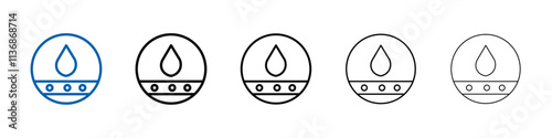 Breathable sweat absorption icon Outline vector logo for web ui