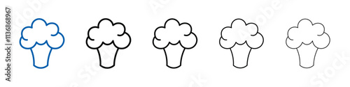 broccoli icon Outline vector logo for web ui