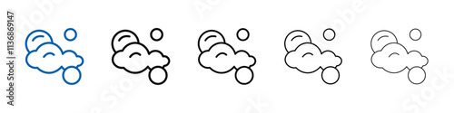 Bubbles and foam icon Outline vector logo for web ui