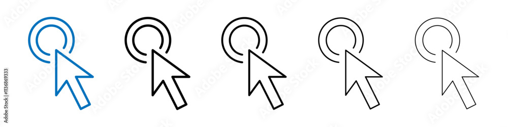 Bulls eye pointer icon Outline vector logo for web ui Bulls eye pointer icon Outline vector logo for web ui