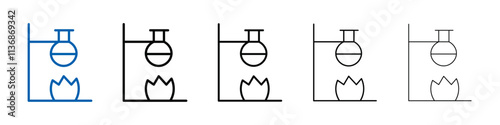 burner boiling chemical icon Outline vector logo for web ui