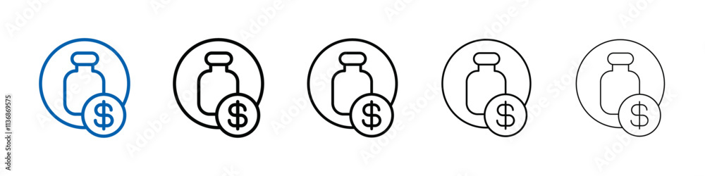 Business Remedy icon Outline vector logo for web ui Business Remedy icon Outline vector logo for web ui