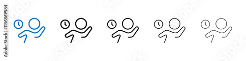 Busy icon Outline vector logo for web ui