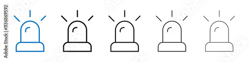 Buzzer icon Outline vector logo for web ui