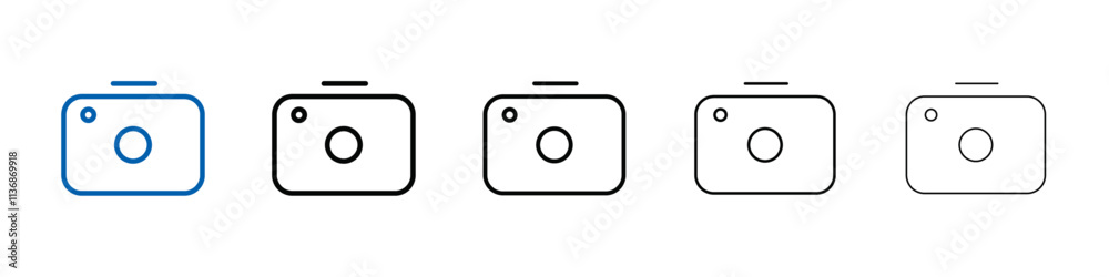 Camera icon Outline vector logo for web ui Camera icon Outline vector logo for web ui