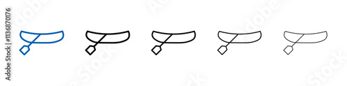 canoe icon Outline vector logo for web ui
