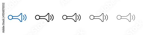 Car horn icon Outline vector logo for web ui