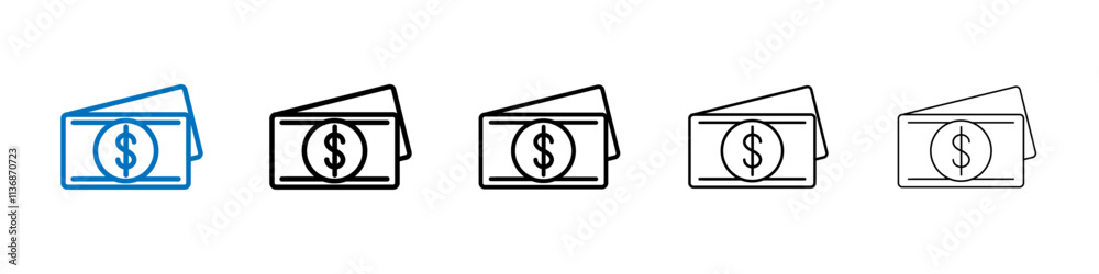 Cash icon Outline vector logo for web ui Cash icon Outline vector logo for web ui