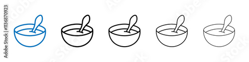 Cereal icon Outline vector logo for web ui