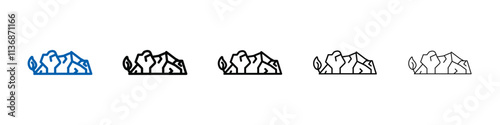 Charcoal icon Outline vector logo for web ui