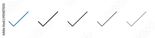 Checkmark Icon Outline vector logo for web ui