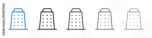 Cheese grater icon Outline vector logo for web ui