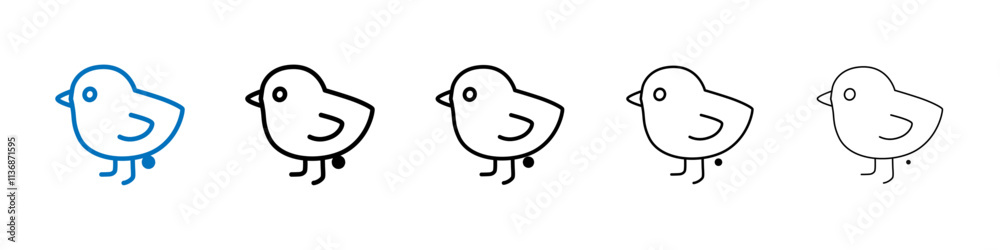 Chick icon Outline vector logo for web ui Chick icon Outline vector logo for web ui