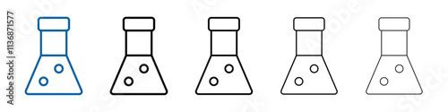 Chemistry icon Outline vector logo for web ui