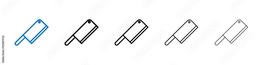 Chopper knife icon Outline vector logo for web ui