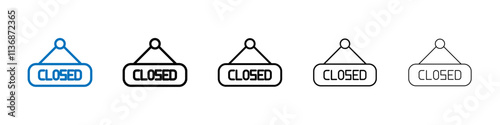 Closed sign icon Outline vector logo for web ui