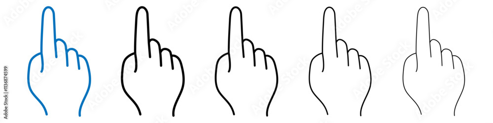Cursor hand icon Outline vector logo for web ui Cursor hand icon Outline vector logo for web ui
