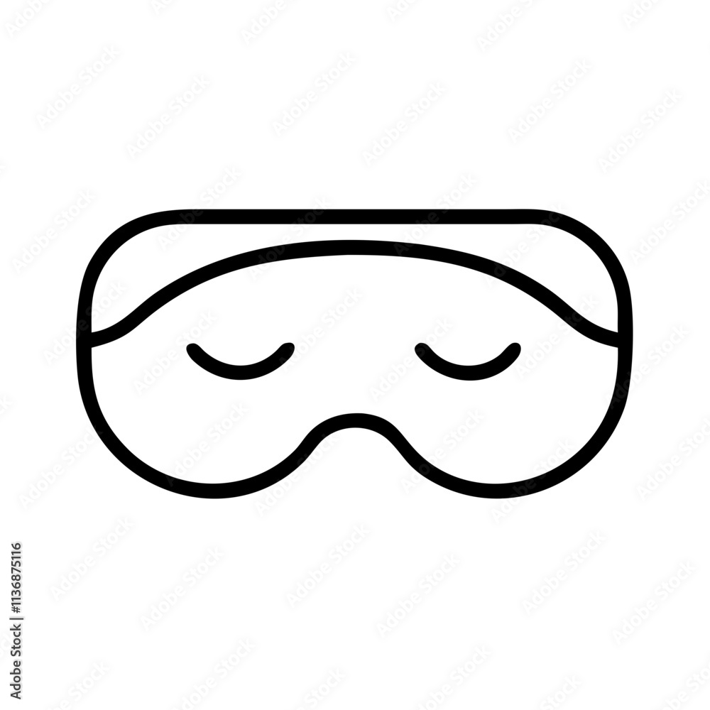 eye mask for sleeping icon, lazy day line art, lazy day icon - simple black line art icon of eye mask for sleeping, symbolizing lazy day celebrations. lazy day vector art. eye mask for sleeping icon, lazy day line art, lazy day icon - simple black line art icon of eye mask for sleeping, symbolizing lazy day celebrations. lazy day vector art.