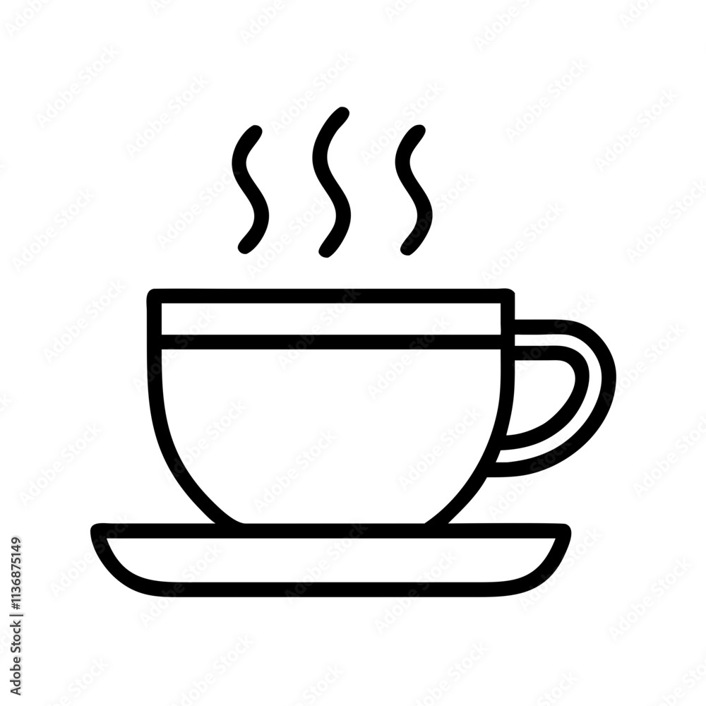 hot cup of tea or coffee icon, lazy day line art, lazy day icon - simple black line art icon of hot cup of tea or coffee, symbolizing lazy day celebrations. lazy day vector art. hot cup of tea or coffee icon, lazy day line art, lazy day icon - simple black line art icon of hot cup of tea or coffee, symbolizing lazy day celebrations. lazy day vector art.