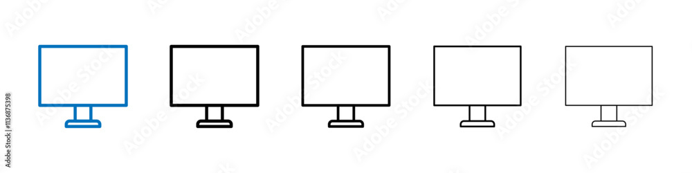 Desktop icon Outline vector logo for web ui Desktop icon Outline vector logo for web ui
