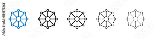 Dependency icon Outline vector logo for web ui