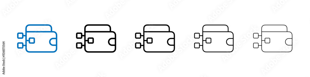 Digital wallet icon Outline vector logo for web ui Digital wallet icon Outline vector logo for web ui