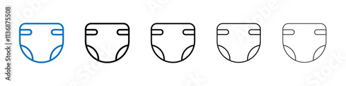 Diaper icon Outline vector logo for web ui