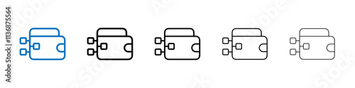 Digital wallet icon Outline vector logo for web ui