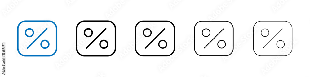 Discount icon Outline vector logo for web ui Discount icon Outline vector logo for web ui