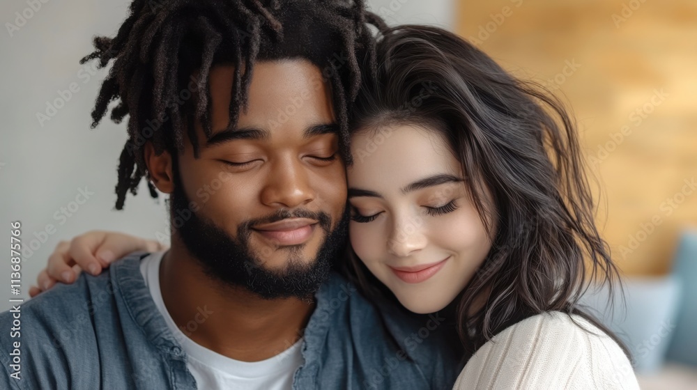 a romantic portrait of a husband and wife of different nationalities a romantic portrait of a husband and wife of different nationalities
