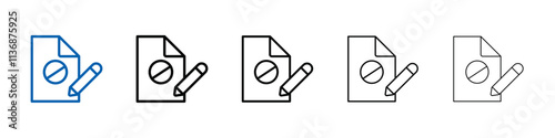Document petition icon Outline vector logo for web ui