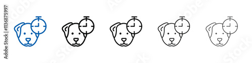 Dog competition icon Outline vector logo for web ui