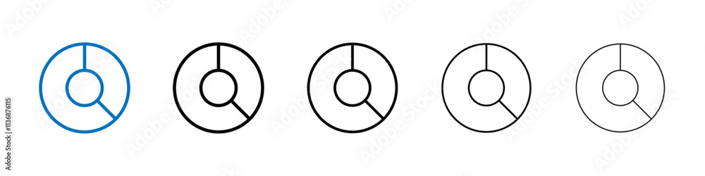 Donut chart icon Outline vector logo for web ui Donut chart icon Outline vector logo for web ui