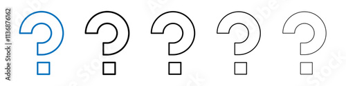 Doubts button icon Outline vector logo for web ui