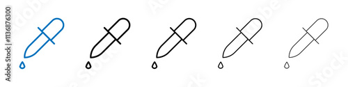 Dropper icon Outline vector logo for web ui