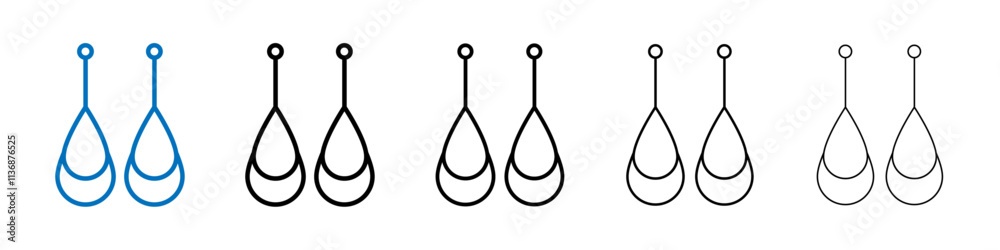 Earrings icon Outline vector logo for web ui Earrings icon Outline vector logo for web ui