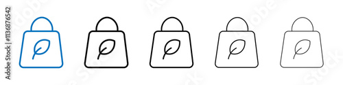 Eco bag icon Outline vector logo for web ui