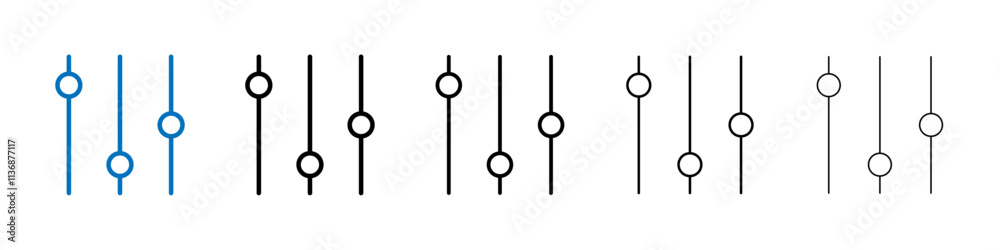 Equalizer icon Outline vector logo for web ui Equalizer icon Outline vector logo for web ui