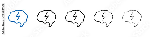 Epilepsy icon Outline vector logo for web ui