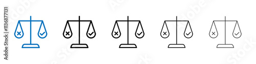 Ethics icon Outline vector logo for web ui