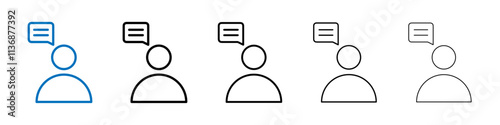 Expert opinion icon Outline vector logo for web ui