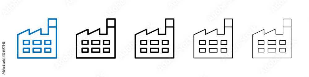 Factory icon Outline vector logo for web ui Factory icon Outline vector logo for web ui
