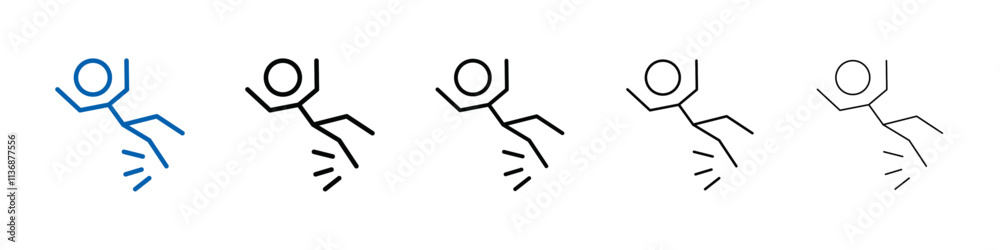 fall accident icon Outline vector logo for web ui fall accident icon Outline vector logo for web ui