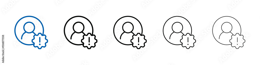 Fake account icon Outline vector logo for web ui Fake account icon Outline vector logo for web ui