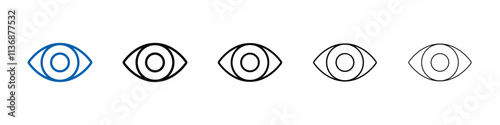 Eye icon Outline vector logo for web ui