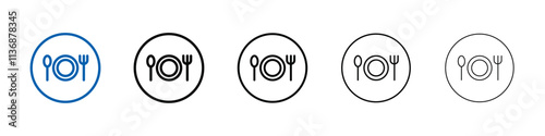 Food and restaurant icon Outline vector logo for web ui