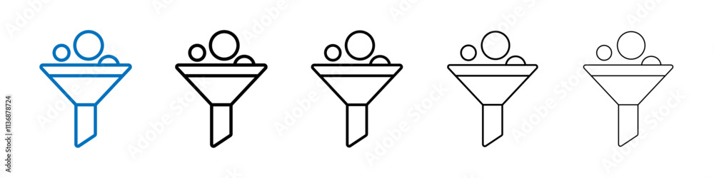 Funnel icon Outline vector logo for web ui Funnel icon Outline vector logo for web ui