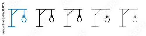 gallows icon Outline vector logo for web ui