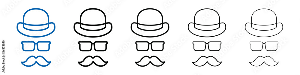 Gentleman icon Outline vector logo for web ui Gentleman icon Outline vector logo for web ui
